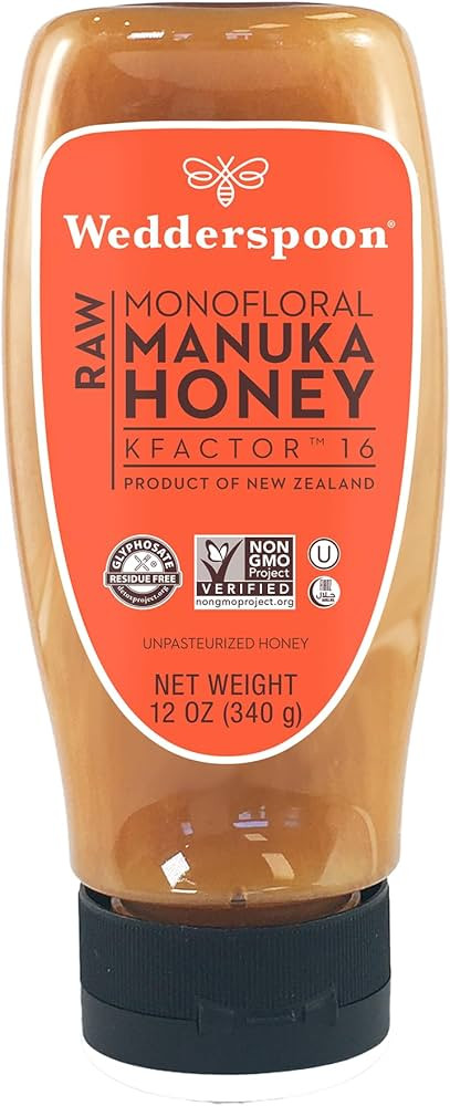 Wedderspoon Raw Manuka Honey, Unpasteurized, Genuine New Zealand Honey, Multi-Functional, Non-GMO... | Amazon (US)