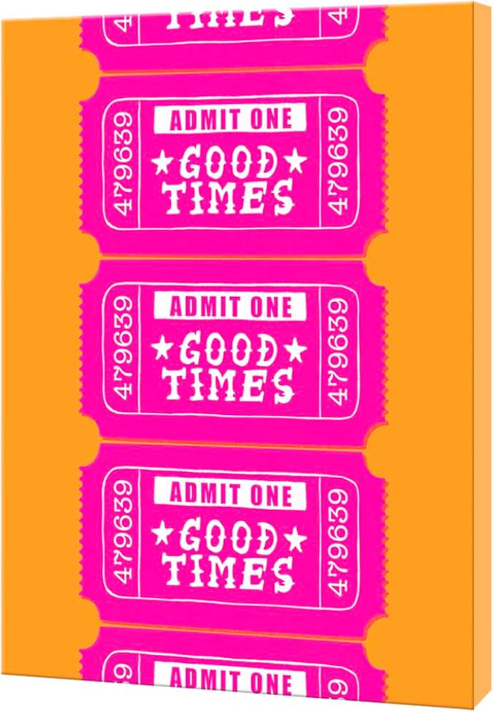 SOYATER Funky Retro Preppy Wall Art,Retro Pink Good Times Ticket Trendy Posters,Room Aesthetic Wa... | Amazon (US)