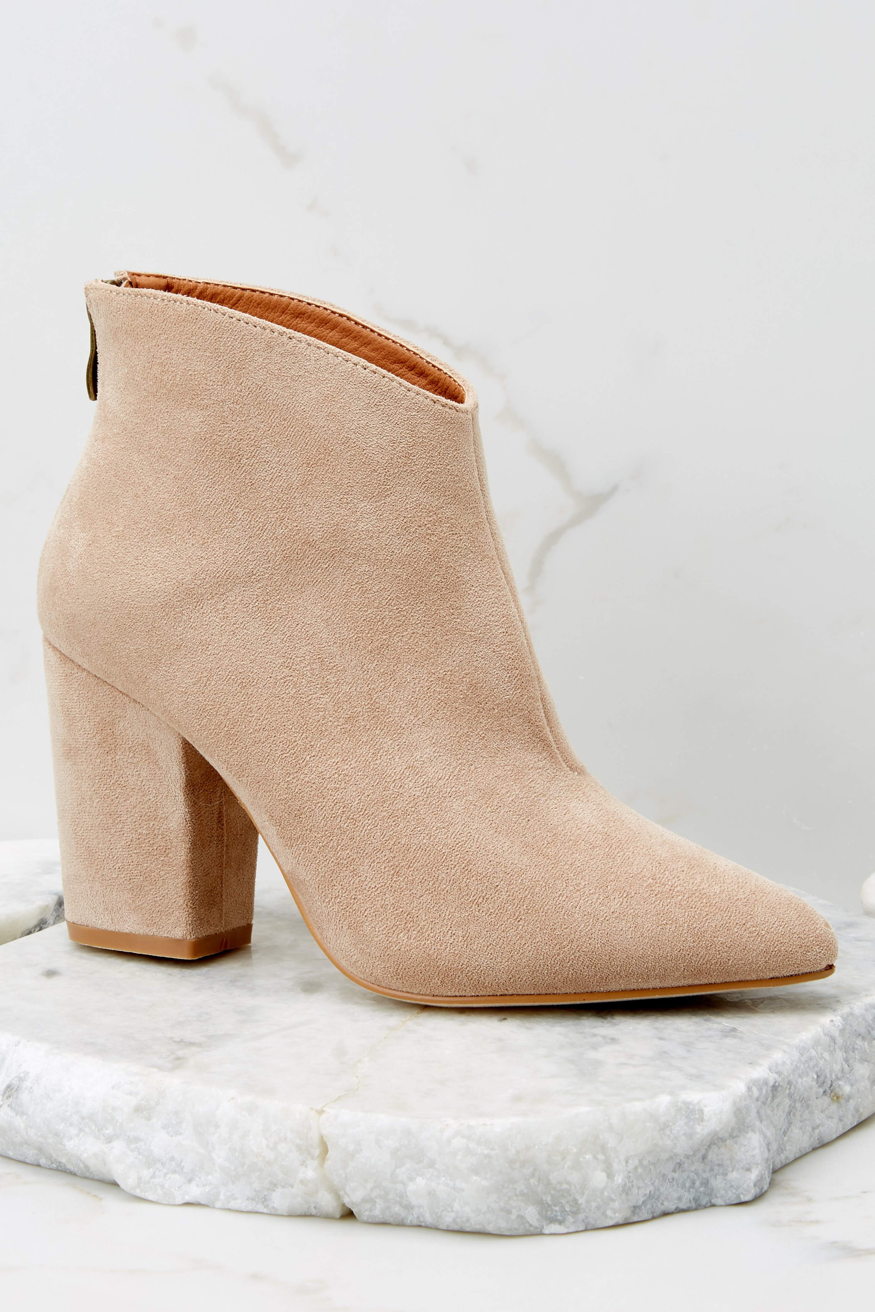 Step Towards You Beige Ankle Booties | Red Dress 