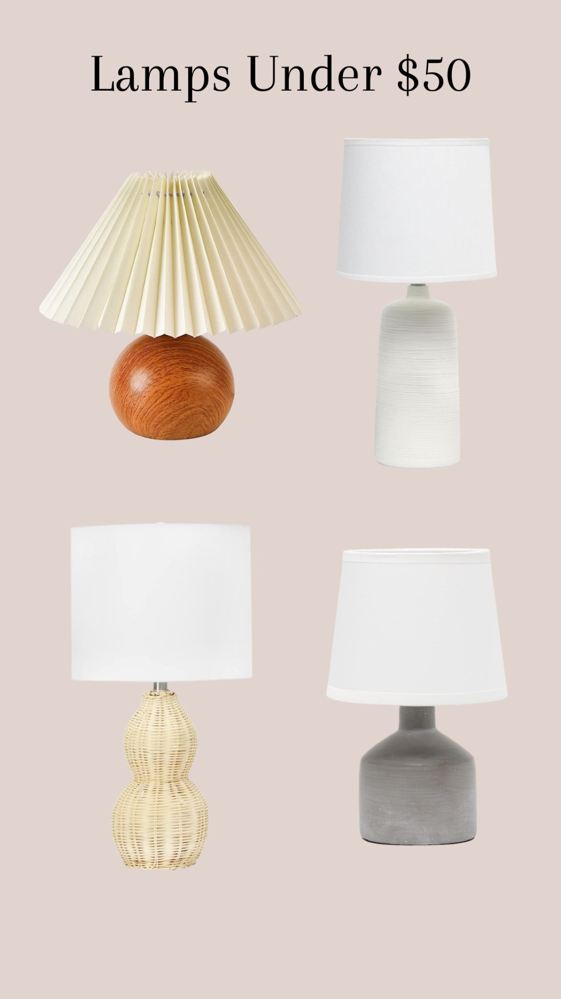 Lamps Under $50 #tablelamp #lamp #homedecor #lighting #interiordesign

#LTKhome #LTKFind #LTKstyletip