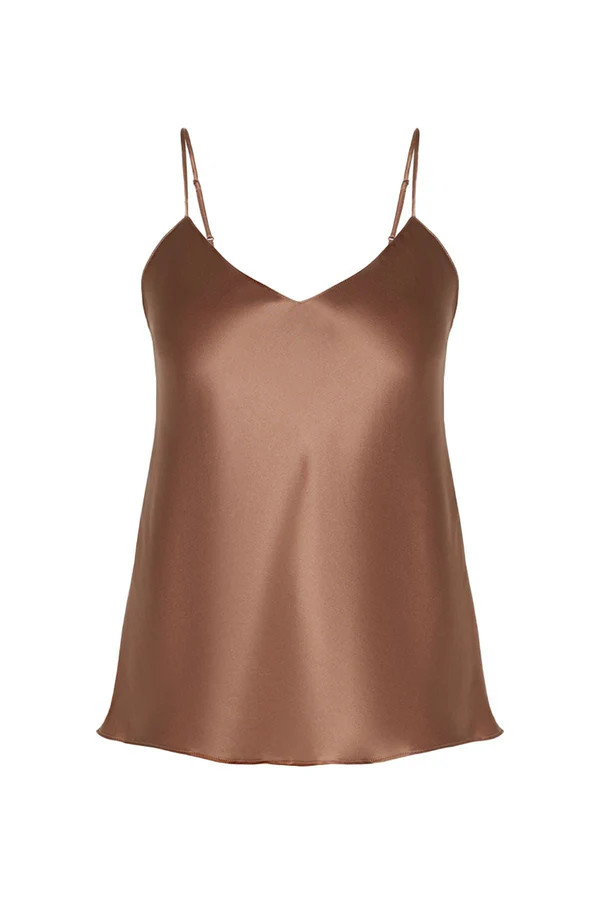 Dream Silk Top - Light Brown | Chérie Amour