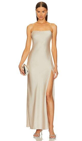 Aniston Maxi Dress in Champagne | Revolve Clothing (Global)