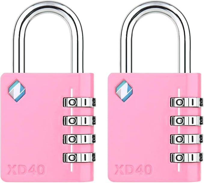 [ZARKER XD40] Padlock- 4 Digit Combination Lock for Gym, Sports, School & Employee Locker, Outdoo... | Amazon (US)