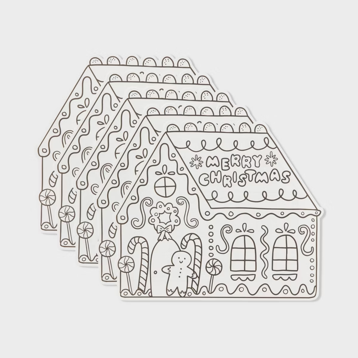 10ct Christmas Color-Your-Own Gingerbread Placemat - Spritz™ | Target