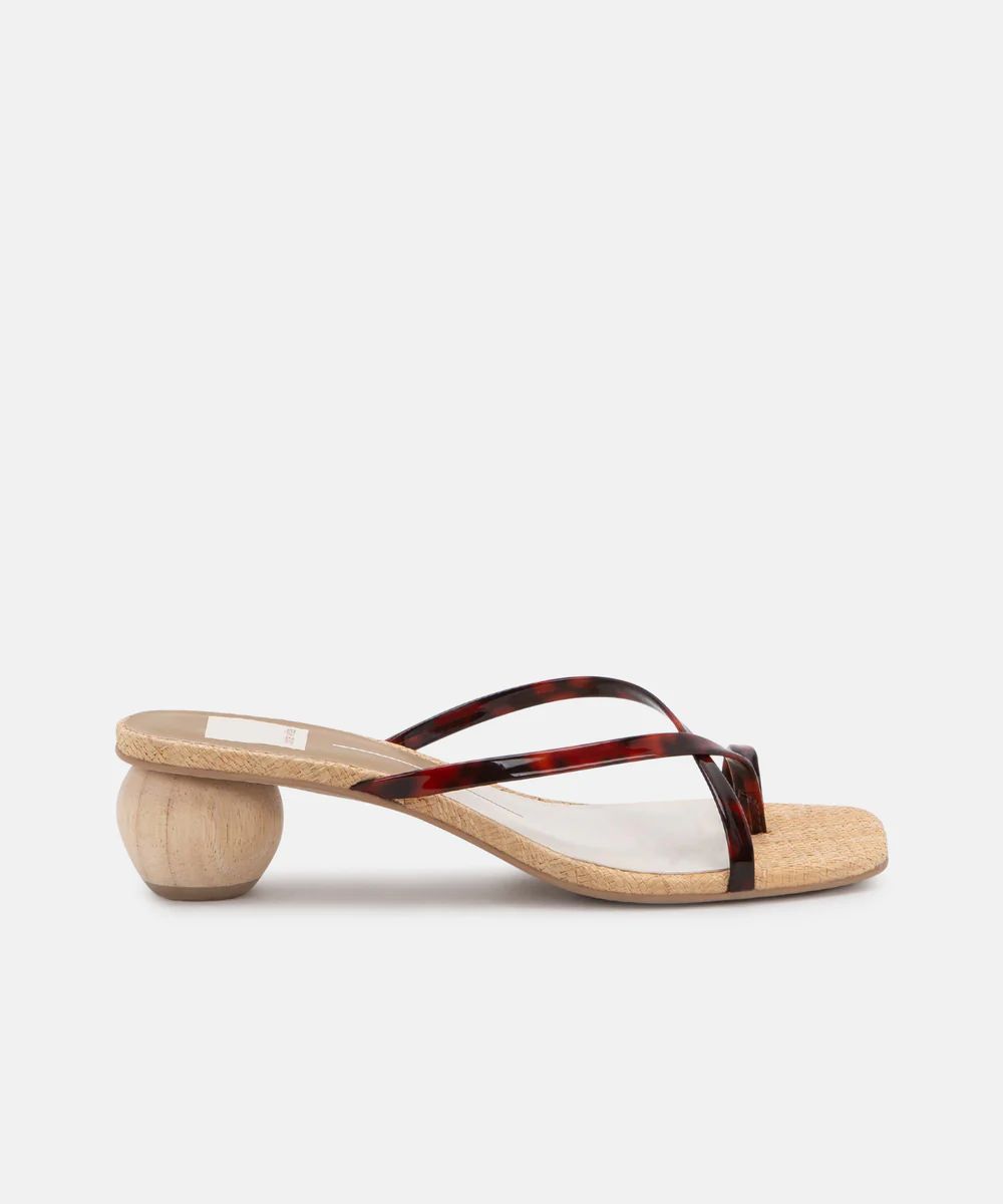 BETSEY SANDALS IN TORTOISE VINYL | DolceVita.com