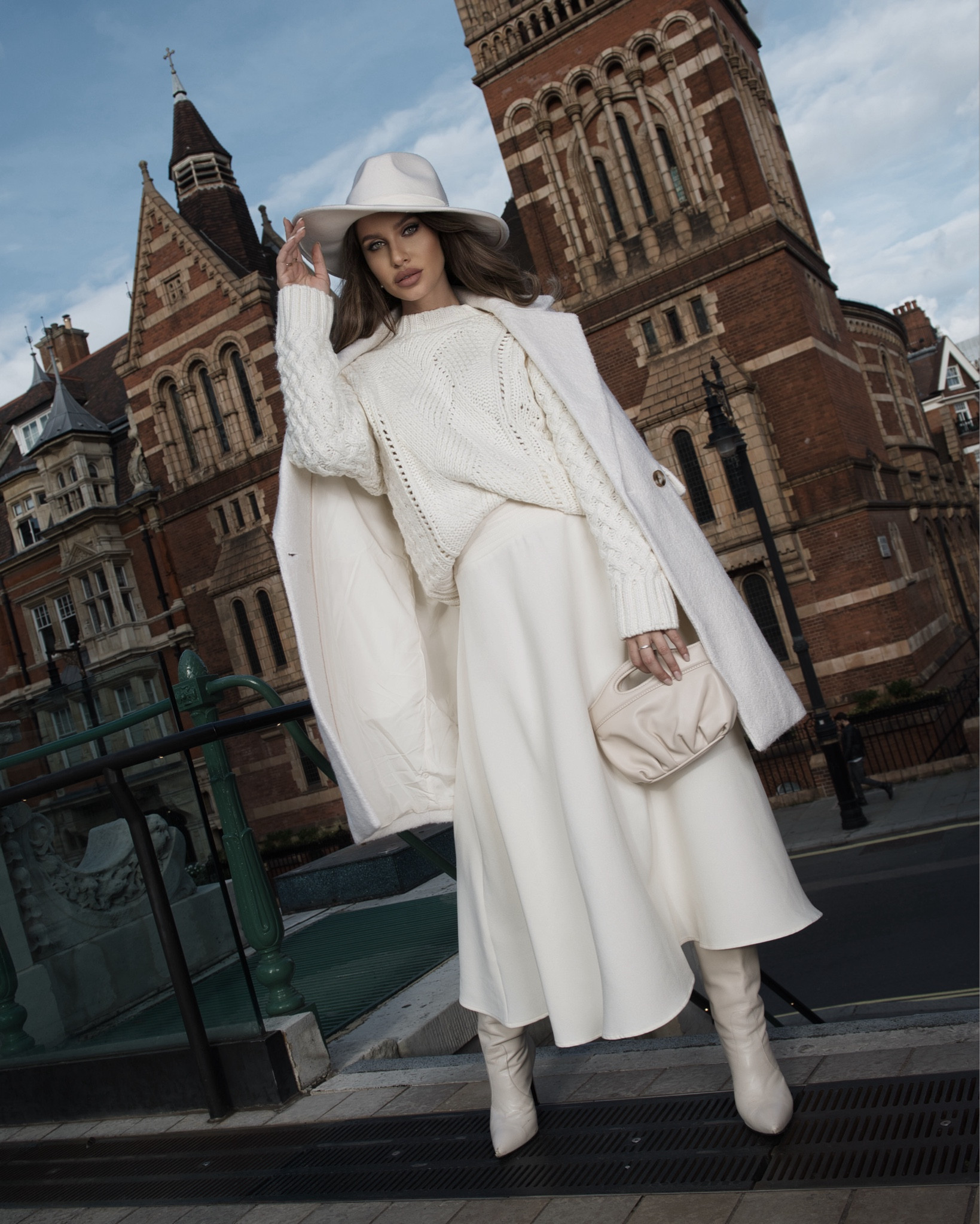 Embrace Autumn's Fashionable Vibes! 🍁✨
As the leaves change colors, it's time to elevate your autumn style game! 🌟 get inspired from this outfit idea to keep you looking chic and cozy all season long.  #fashioninspiration! 💃🍂

Layered Perfection: Layering is key in the fall! Try a white chunky knit sweater over a cute white midi skirt, with white tights and knee- white high boots. ( monocrome colour) Don't forget a wide-brimmed hat to top it off.  

#LTKsalealert #LTKSeasonal