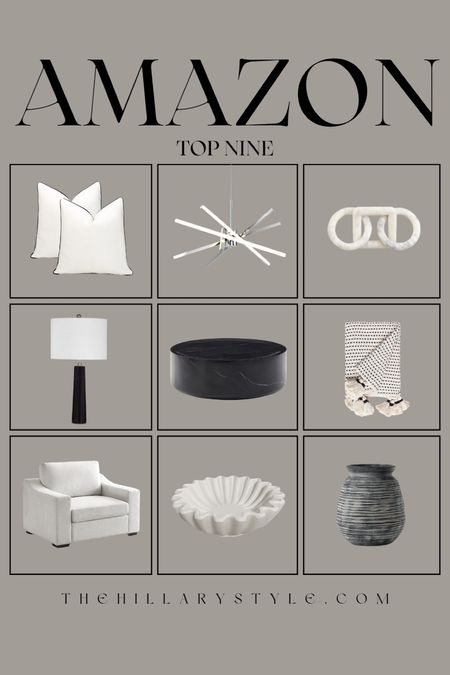 AMAZON Top Modern Home: accent chair, throw pillows, marble coffee, table, lamp, throw blanket, decor, marble chain, fluted bowl, vase, silver chandelier.

#LTKStyleTip #LTKSeasonal #LTKHome