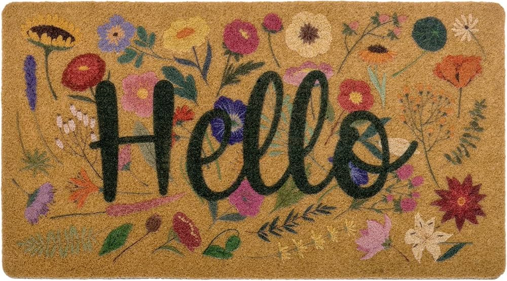 Spring Welcome Door Mat with Non-Slip Backing Flower Seasonal Door Mat for Farmhouse Door Mat Dec... | Amazon (US)