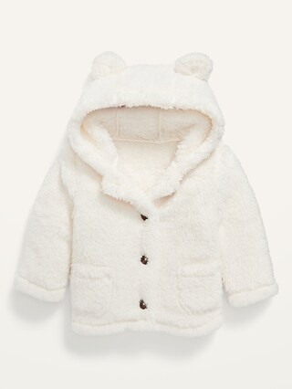Unisex Cozy Faux-Fur Critter Hooded Coat for Baby | Old Navy (US)