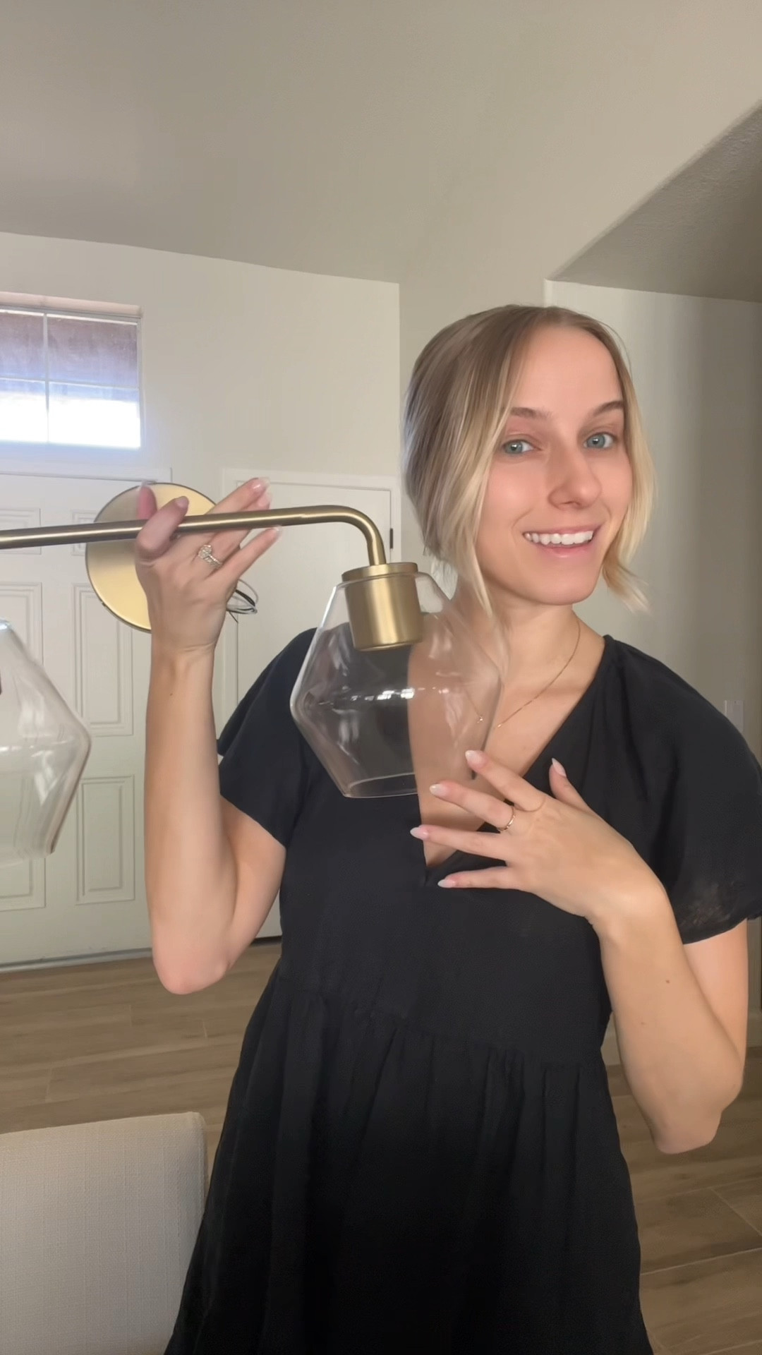 If you have Delta champagne bronze fixtures then you know the struggle to match it! Now, this by no means is a perfect match but given the distance between the faucet and light, it was a win for me!! 
#deltafaucet #deltachampagnebronze #champagnebronze #bathroomremodel #lightfixture #bathroomlight

#LTKHome #LTKFindsUnder100 #LTKVideo