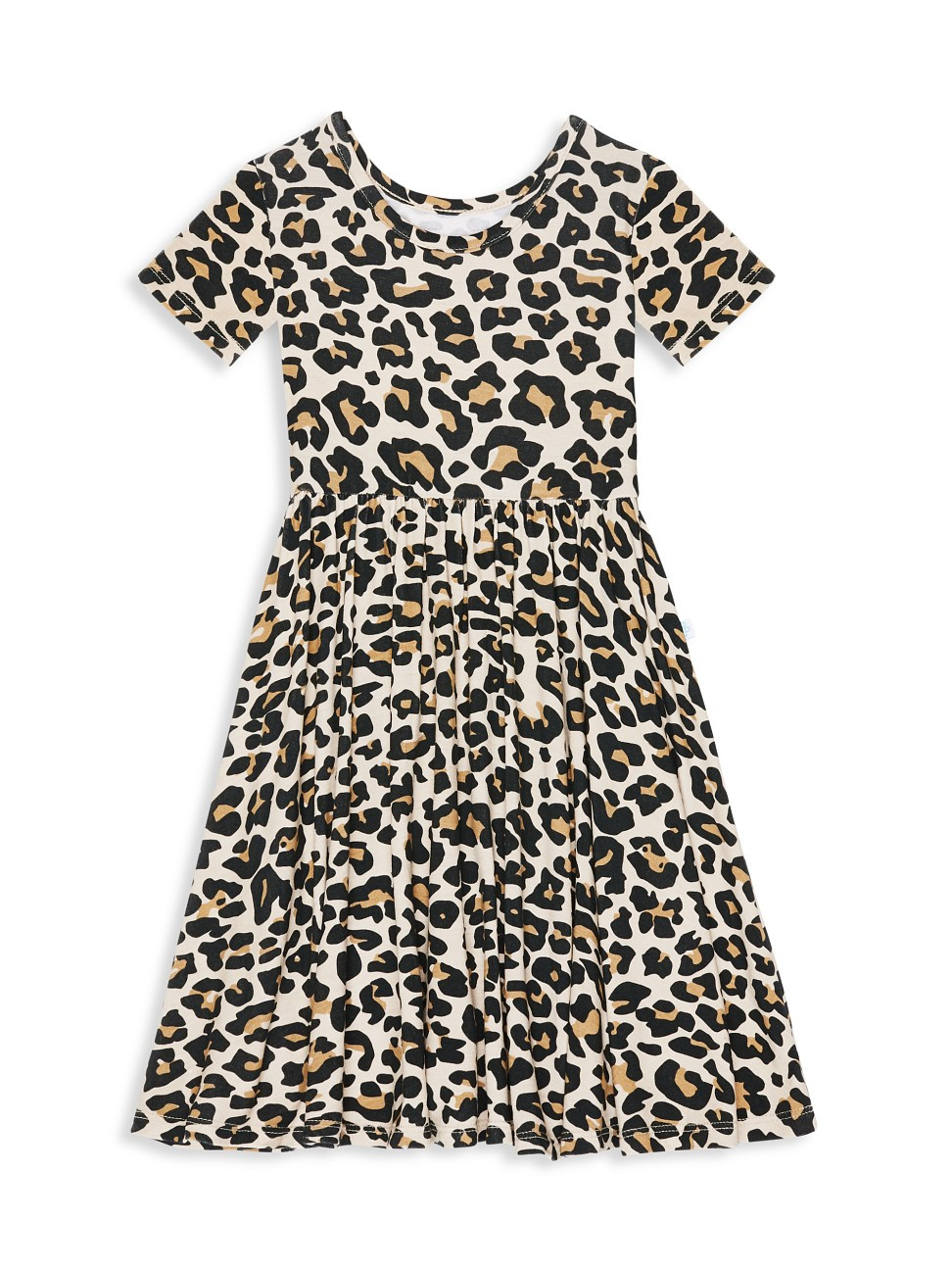 Little Girl's Lana Leopard-Print Twill Ruffle Dress | Saks Fifth Avenue