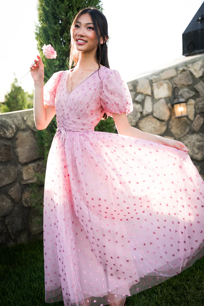 Adore You Dress in Pink Hearts | Ivy City Co
