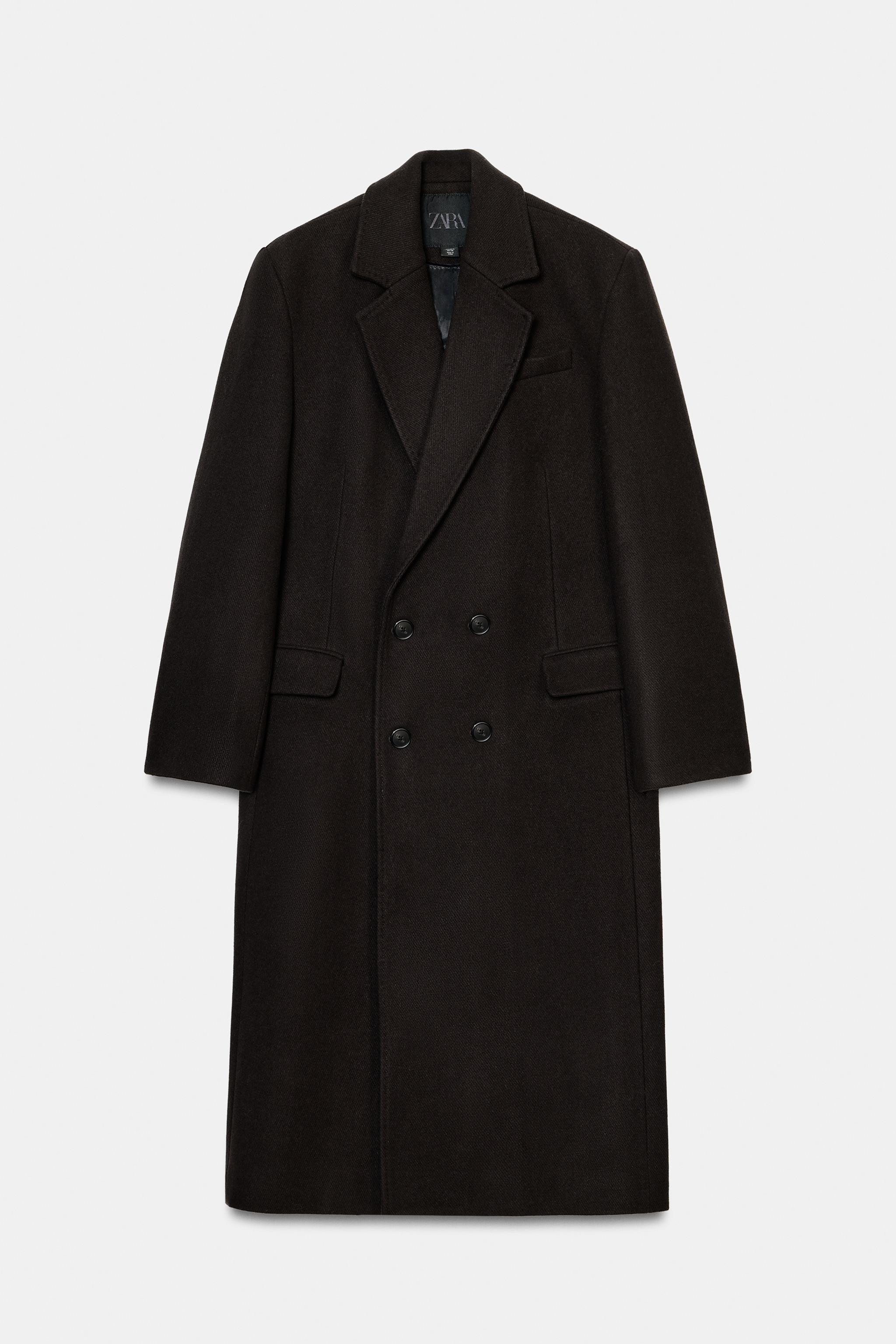 ZW COLLECTION OVERSIZE DOUBLE-BREASTED COAT WITH WOOL | Zara UK