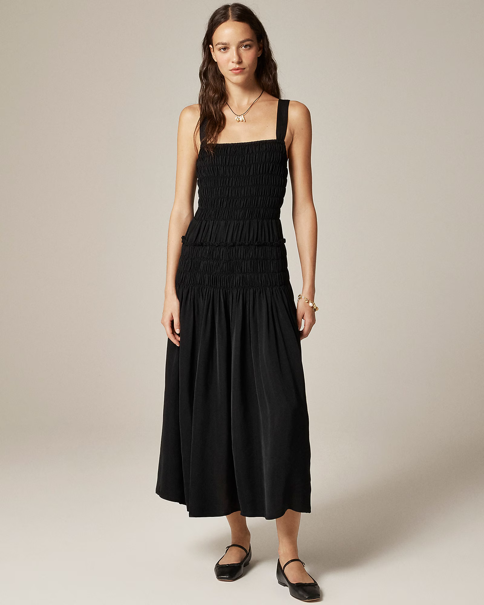 Smocked midi dress | J. Crew US