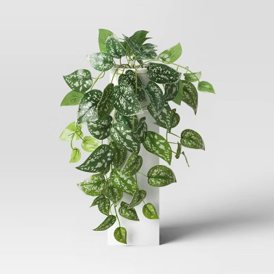 Artificial Trailing Scindapsus Plant Arrangement in Ceramic Pot - Threshold™ | Target