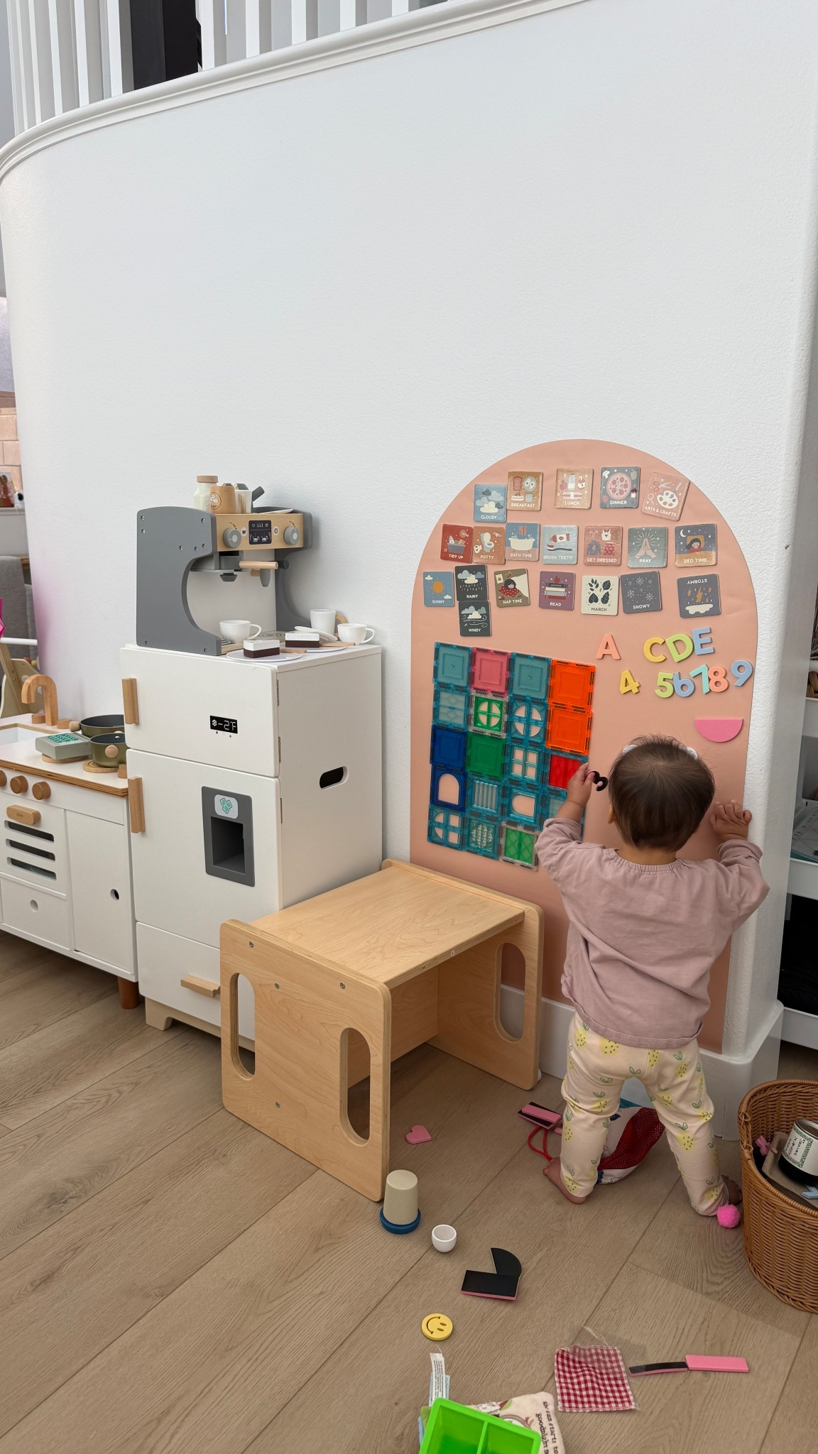 adding a little more fun to our play arena this magnetic wall decal is wall safe and so easy to set up! #toddlertoys #toys #playcorner #magneticwall 

#LTKKids #LTKmomlife #LTKHome