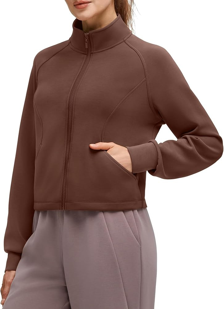 G4Free Smoofit Modal Soft Women's Zip Up Jackets Mock Neck Casual Sweatshirts Athletic Workout To... | Amazon (US)