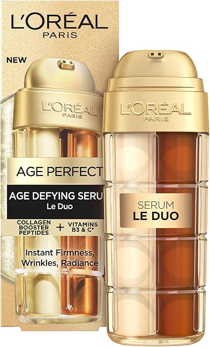 L’Oréal Paris Age Defying Serum Le Duo, Collagen Peptide Booster and Vitamins B3 & C*, Instant... | Amazon (UK)