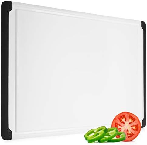 Large Kitchen Plastic Cutting Board - Dishwasher Safe Non-Slip Cutting Boards with Juice Grooves, Ea | Amazon (US)