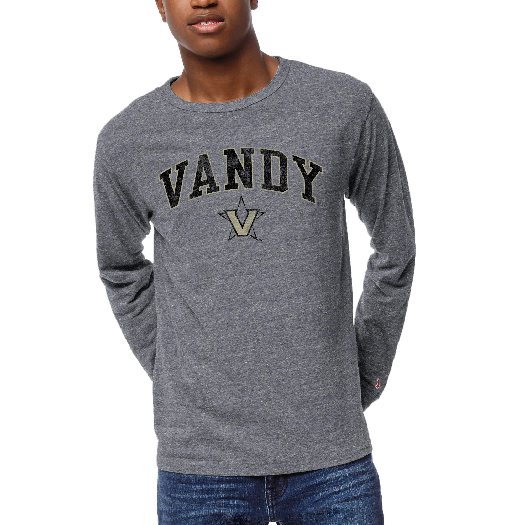 Vanderbilt Commodores League Collegiate Wear 1965 Victory Falls Long Sleeve Tri-Blend T-Shirt - H... | Fanatics
