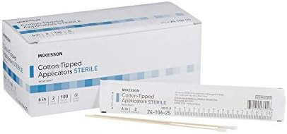 McKesson Sterile Cotton Tipped Applicators, 6 Inch, Box of 200 – Medical Cotton Swabs for Wound... | Amazon (US)