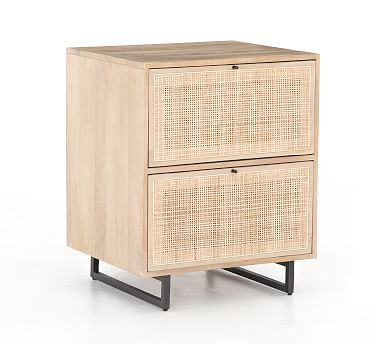 Dolores Cane 2-Drawer Lateral File Cabinet | Pottery Barn (US)