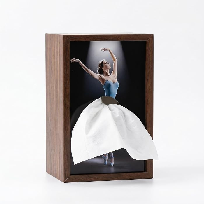 Ballerina Tissue Box \u2013 Elegant Wooden Ballet Girl Tissue Box Cover, Flying Skirt Tissue Hold... | Amazon (US)
