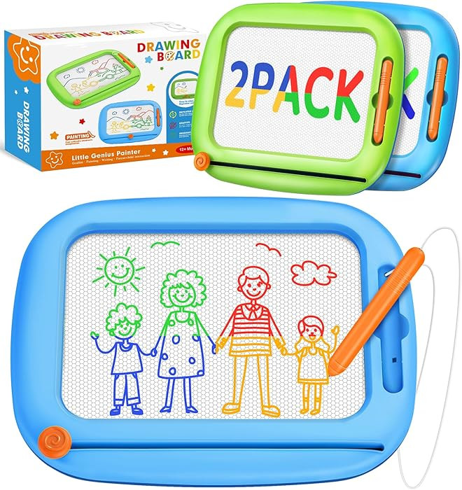 2 Pack Magnetic Drawing Board, Toddlers Toys Ages 1-2 & 2-3, Learning and Educational Writing Pai... | Amazon (US)