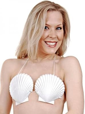 LADY GAGA SEA SHELL BRA Costume Clam Luau Mermaid Bikini Top Plastic Adult MTV | Amazon (US)