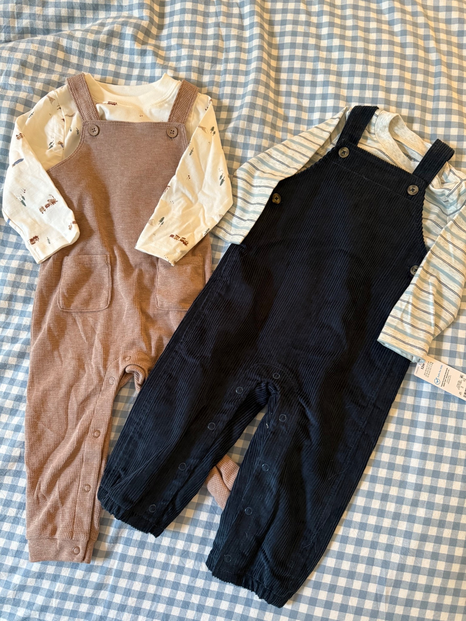 Target has buy one get one 50% baby clothes right now! Ends tomorrow though 

Snagged these two outfits for Callahan! The one on the right is corduroy🤩