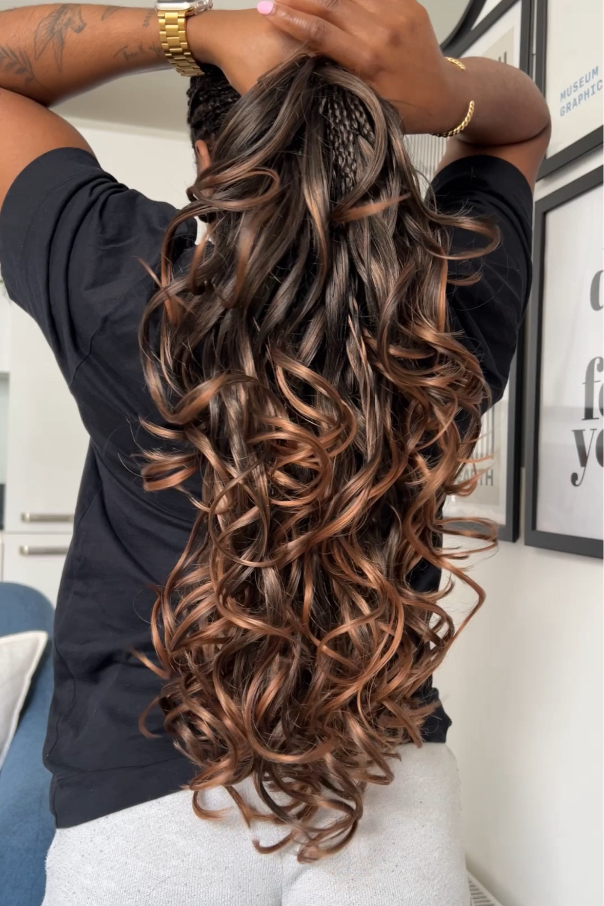 French curl braids I used to braid my hair 