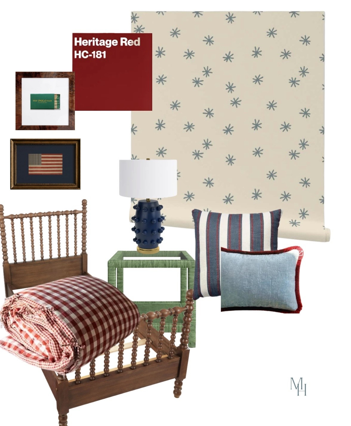 Dreamy big boy room! THIS wallpaper! 