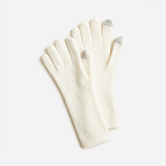 Ribbed touch-screen gloves in supersoft yarn | J. Crew US