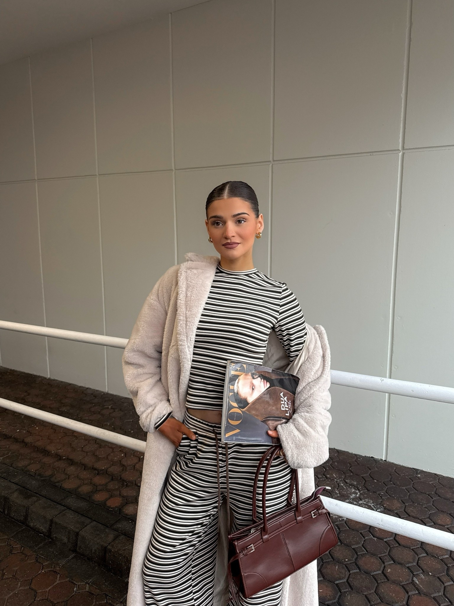outfit inspo, outfit inspiration, winter outfits, winter style, stripe outfit, stripe co ord, brown stripe top, stripe trousers, comfy outfits, chill outfits 

#LTKeurope #LTKwinter