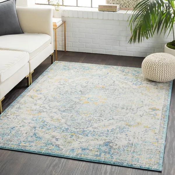 Artistic Weavers Caressa Vintage Boho Area Rug - 6'7" x 9' - Pale Blue | Bed Bath & Beyond