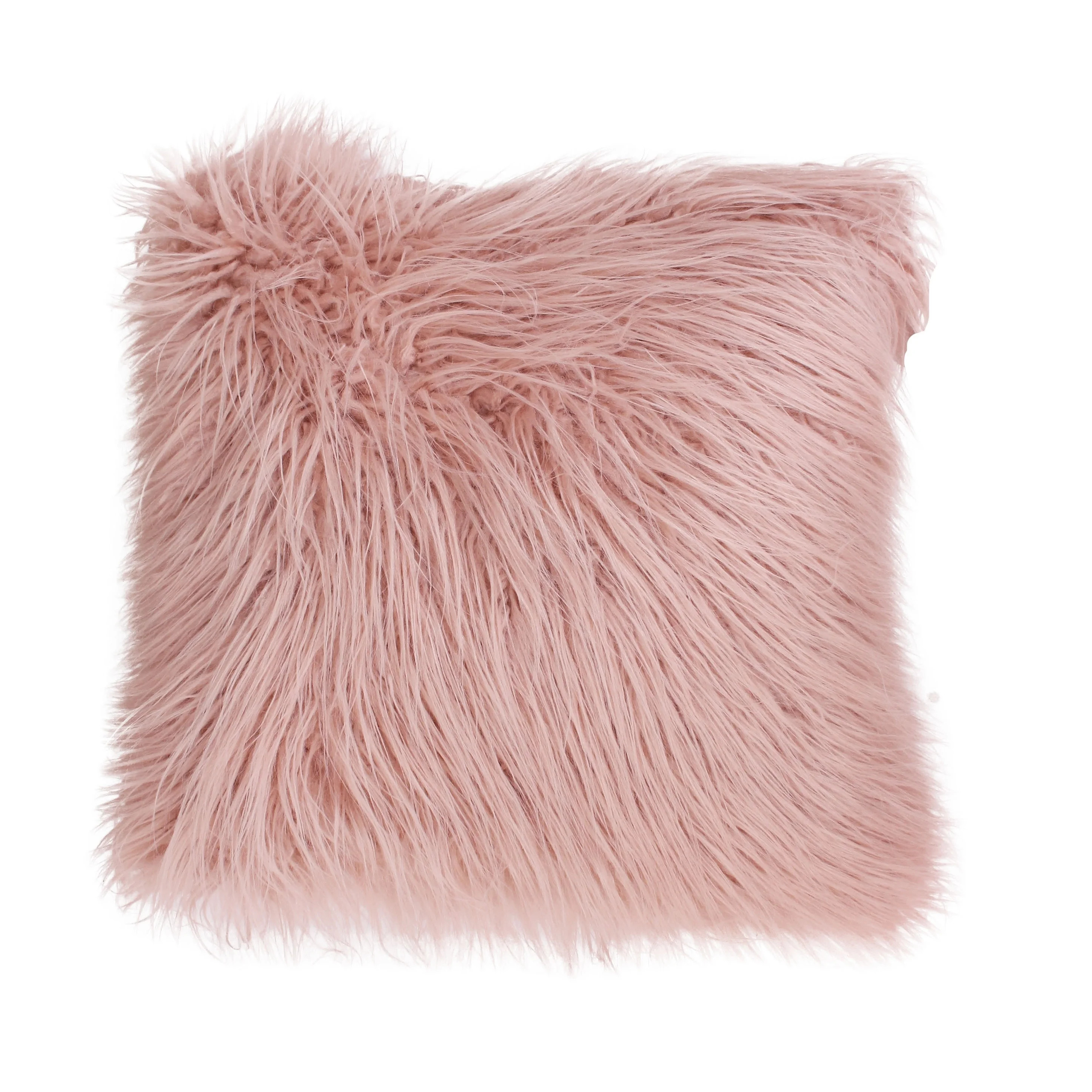 20x20 Aliza Faux Mongolian Reverse to Micromink Pillow | Walmart (US)