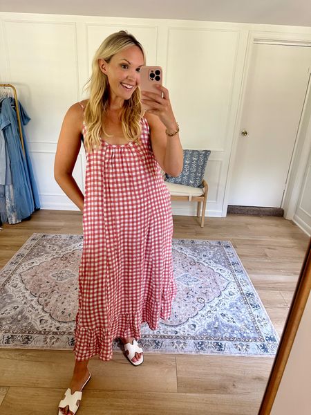 Sumer maxi dress / red dress for 4th of July / wearing a med  

#LTKMidsize #LTKStyleTip #LTKSeasonal