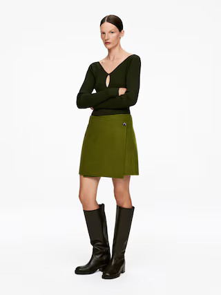 Doublé Wool-Blend Skirt | Arket UK