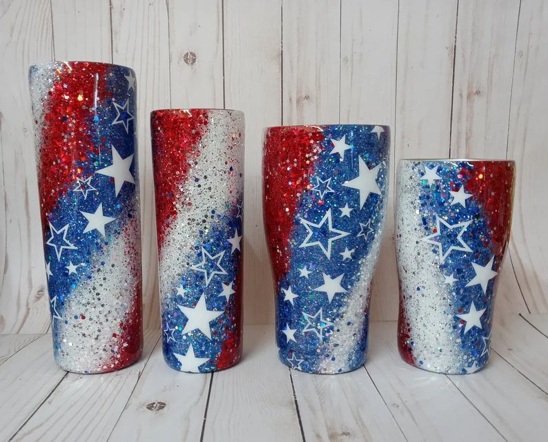 Star and Stripes Swirl Tumbler - drinks - stainless steel - flag - patriotic - 4th of July - cup | Etsy (US)