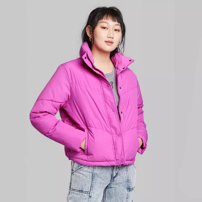 Women's Cropped Retro Puffer Jacket - Wild Fable™ | Target