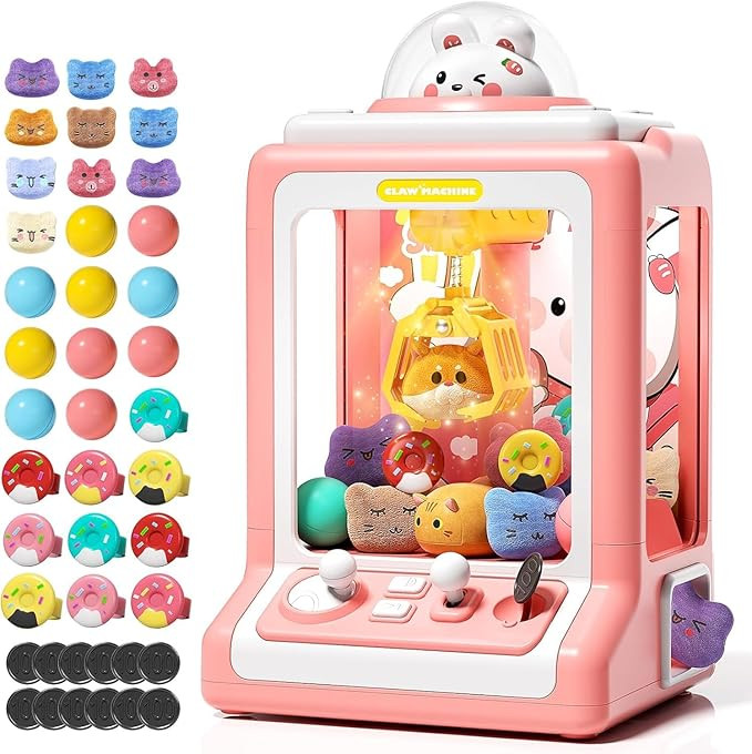 Rabbit Claw Machine for Kids, Mini Vending Machine with Game Coins & Music, Prize Dispenser Toys ... | Amazon (US)