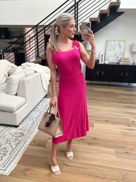 Amazon maxi dress 
Summer knit rubbed pink dress 
Block heels under $50

#LTKsalealert #LTKunder50 #LTKstyletip