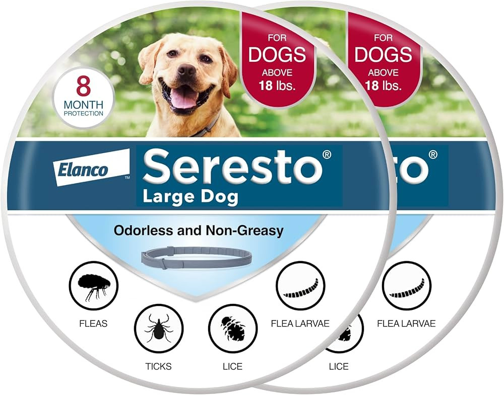 Seresto Large Dog Vet-Recommended Flea & Tick Treatment & Prevention Collar for Dogs Over 18 lbs.... | Amazon (US)