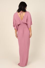 Una Shirred Waist Maxi Dress - Mauve | Petal & Pup (US)