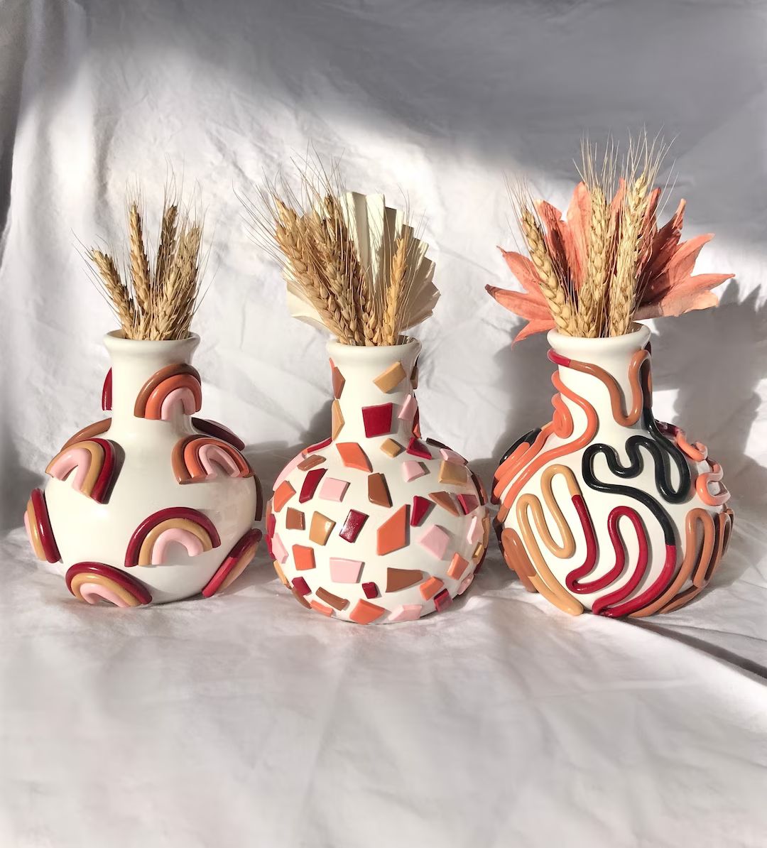 5 Tall Retro Eclectic Desert Bud Vase/ Cute Ceramic - Etsy | Etsy (US)