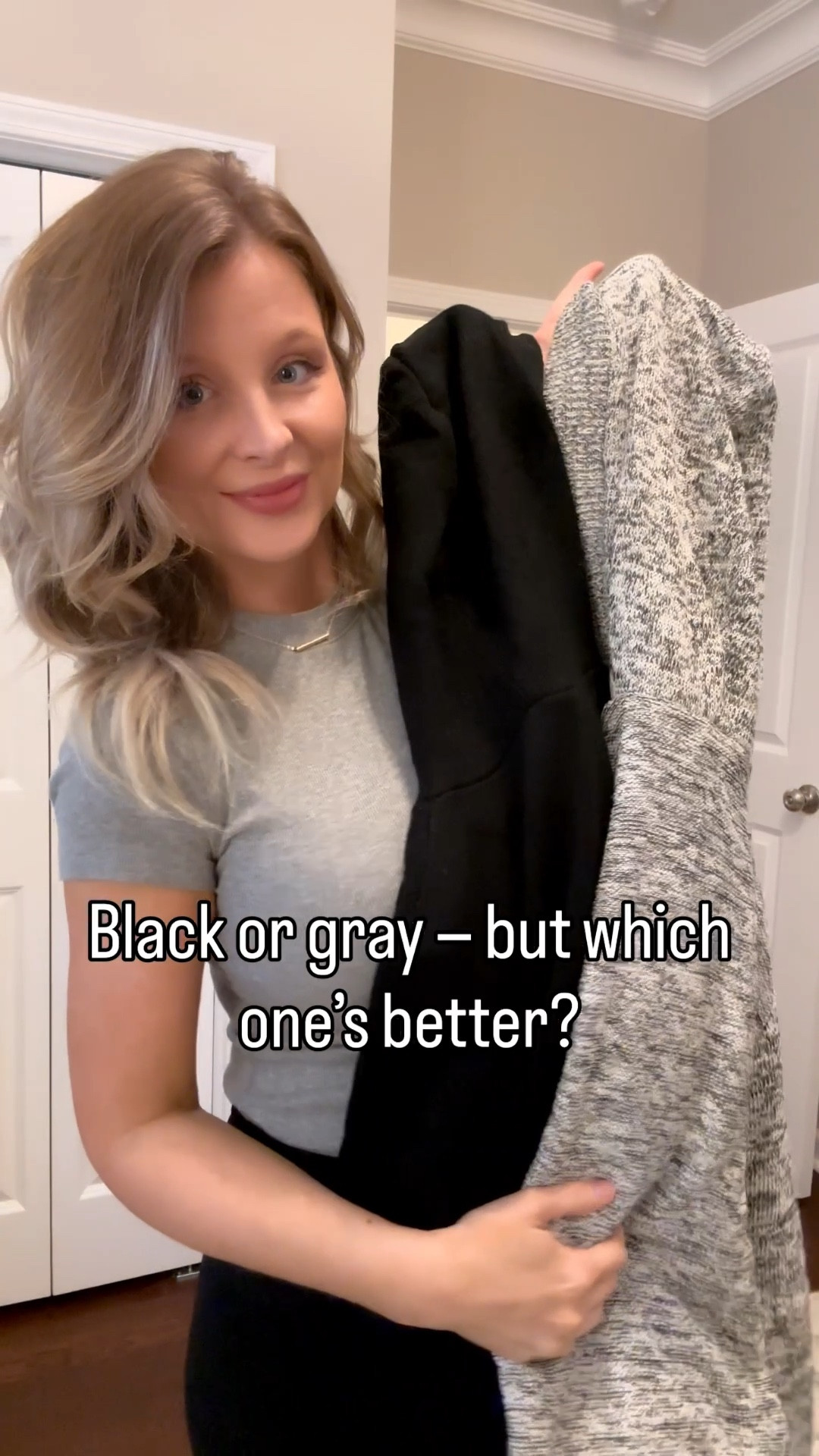 Two winter sweaters that look almost identical but wear totally differently.
One has a zipper, one doesn’t — both are thick, cozy, and easy to style for everyday winter outfits.

If you love warm sweaters that don’t feel bulky, these are great layering pieces for cold days.
Both linked here 🤍

Which would you pick — black or gray?

Black is buttons only. Gray has a zipper. Both are very warm and I’m wearing a small  
⸻


winter sweater, cozy sweater, thick sweater, neutral sweater, black sweater, gray sweater, zip sweater, half zip sweater, no zip sweater, casual winter outfit, everyday winter outfit, cold weather outfit, mom outfit, comfy winter clothes, knit sweater, layering sweater, fall winter sweater, capsule wardrobe sweater

#LTKFindsUnder100 #LTKFindsUnder50 #LTKootd
