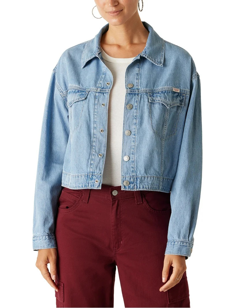 Levi Strauss Signature Women’s and Women’s Plus Way Out West Vintage Easy Trucker Denim Jacke... | Walmart (US)