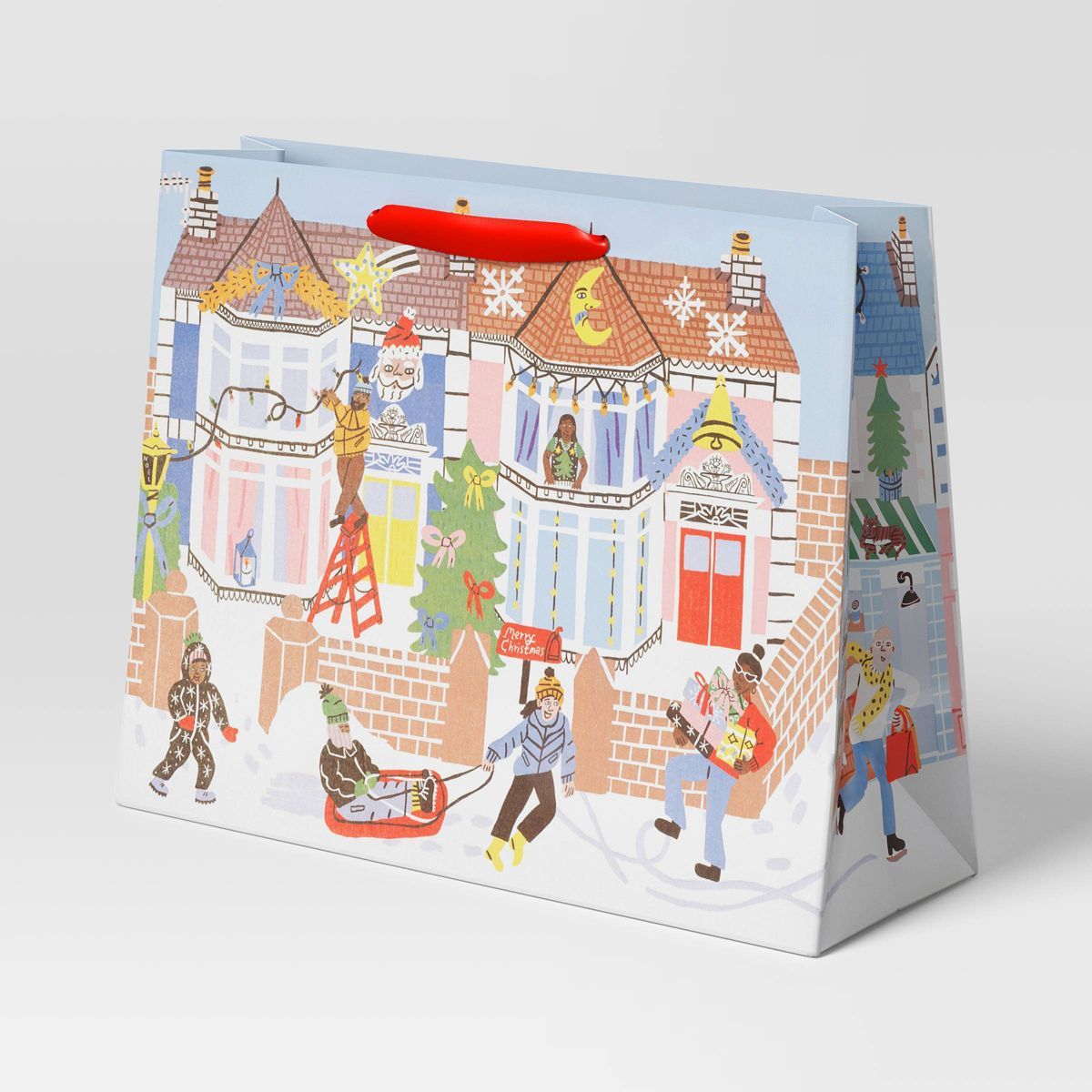 Lucy Kirk City Scene Large Vogue Christmas Gift Bag - Wondershop™ | Target