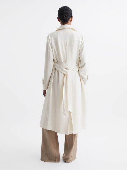Reiss White Eden Trench Coat | Reiss UK