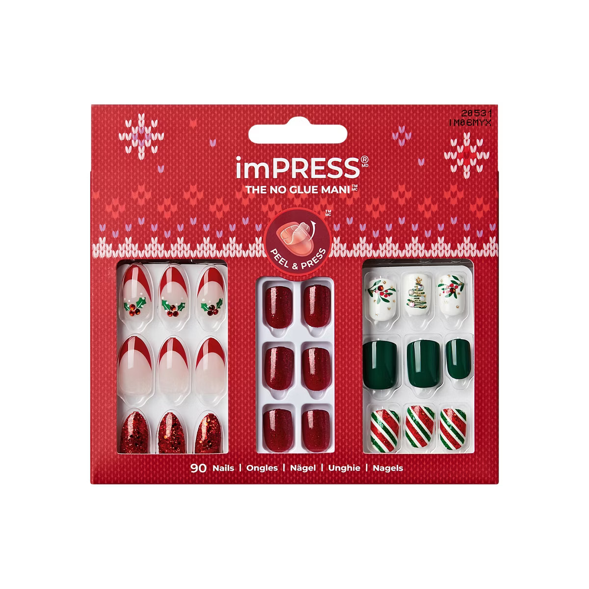 imPRESS Press-On Manicure Nail Polish Holiday Gift Set 11 - 96ct | Target